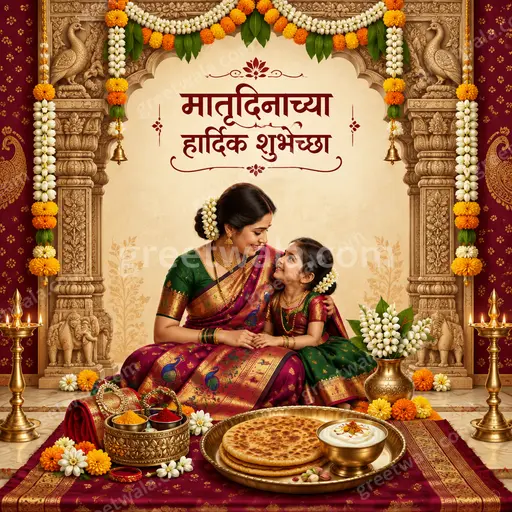 mothers_day greeting — मातृदिनाच्या हार्दिक शुभेच्छा