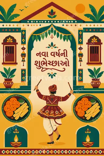 new_year greeting — નવા વર્ષની શુભેચ્છાઓ